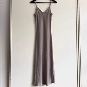 AllSaints | Tierney slip dress in pearl grey size XS